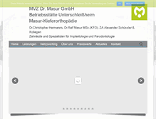 Tablet Screenshot of implantatzentrum-unterschleissheim.de